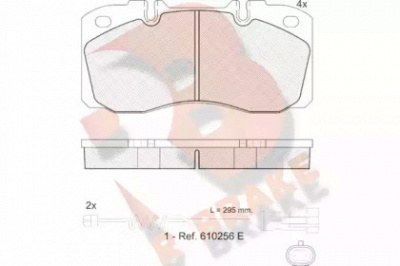 R BRAKE rb1161117 -  Комплект тормозных колодок, дисковый тормоз